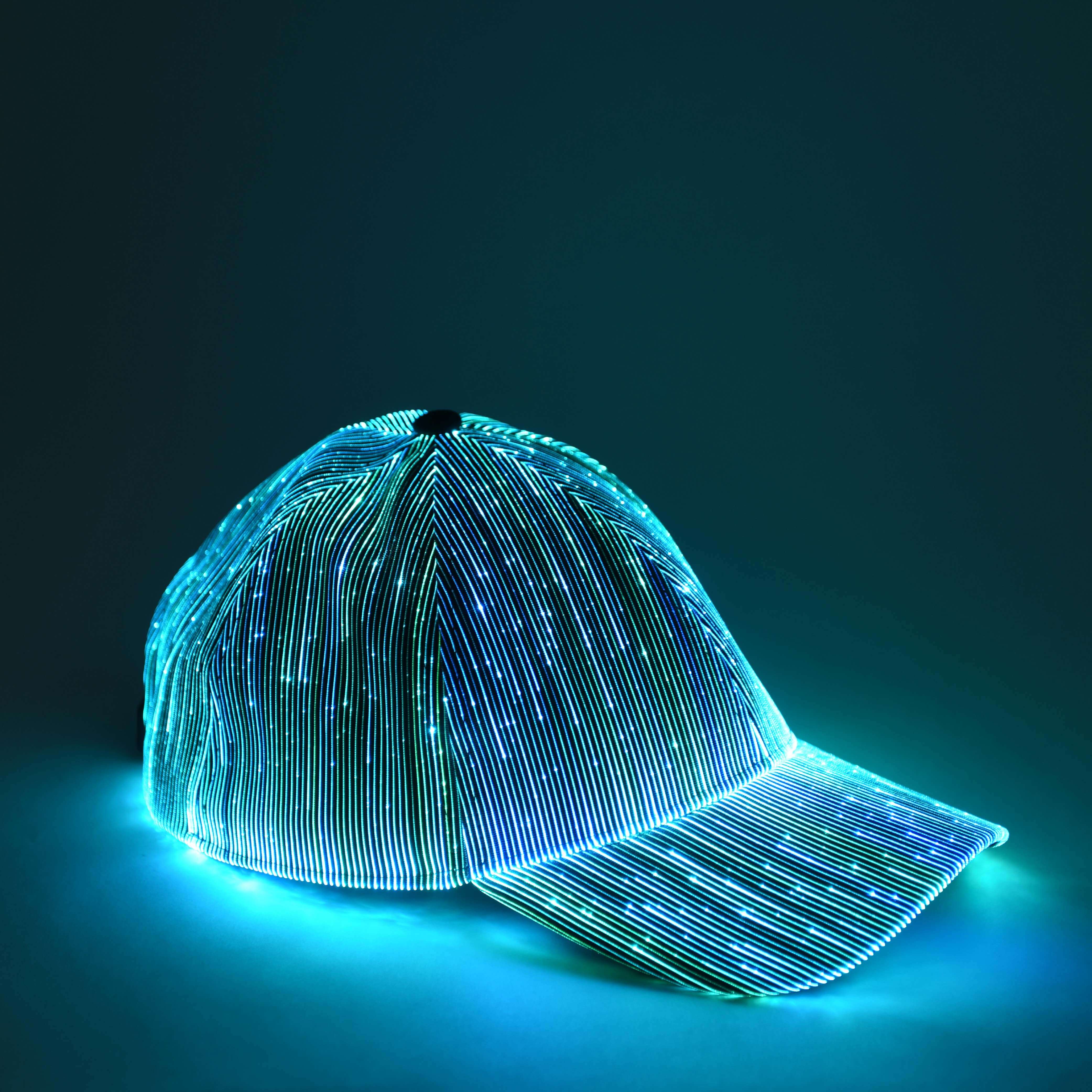 光纤发光棒球帽